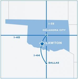 Lawton Oklahoma map