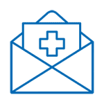 Envelope with Medical paper icon