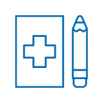 medical form and pencil icon